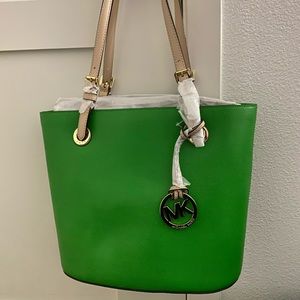 Michael Kors Lime Leather Tote handbag